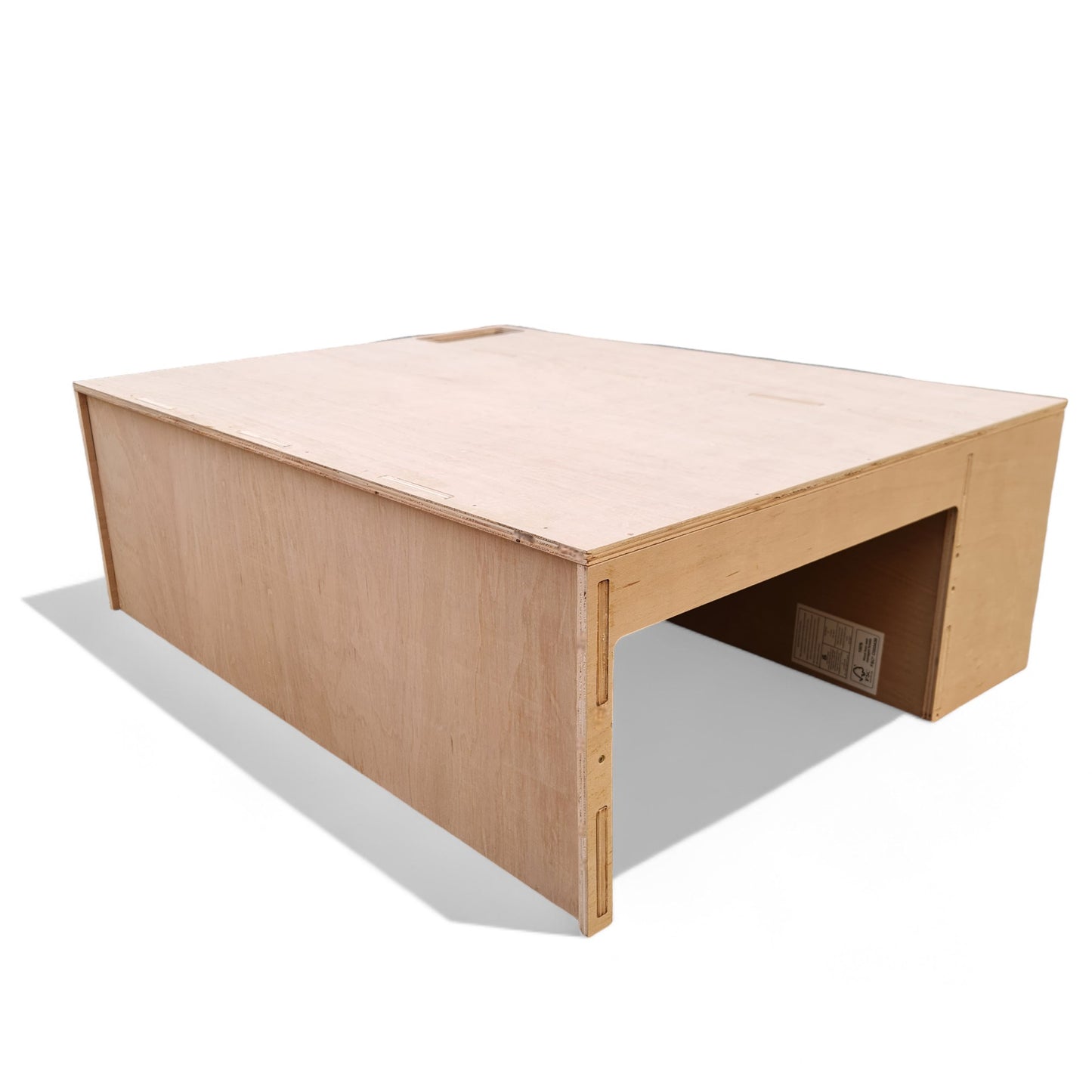 Installed raised floor creating a flat and practical load surface inside van