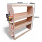 Detail view of 12mm plywood construction and trade-grade finish