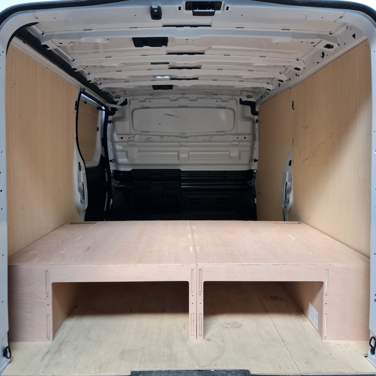 Vivaro raised floor underfloor storage compartments side access design